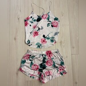 Victoria’ Secret Silk Flowered PJs Size Medium